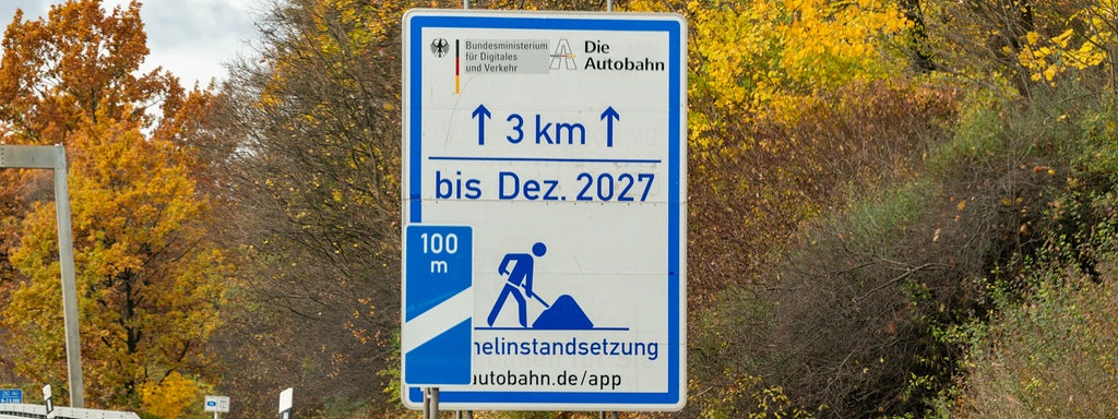 Construction site on a street