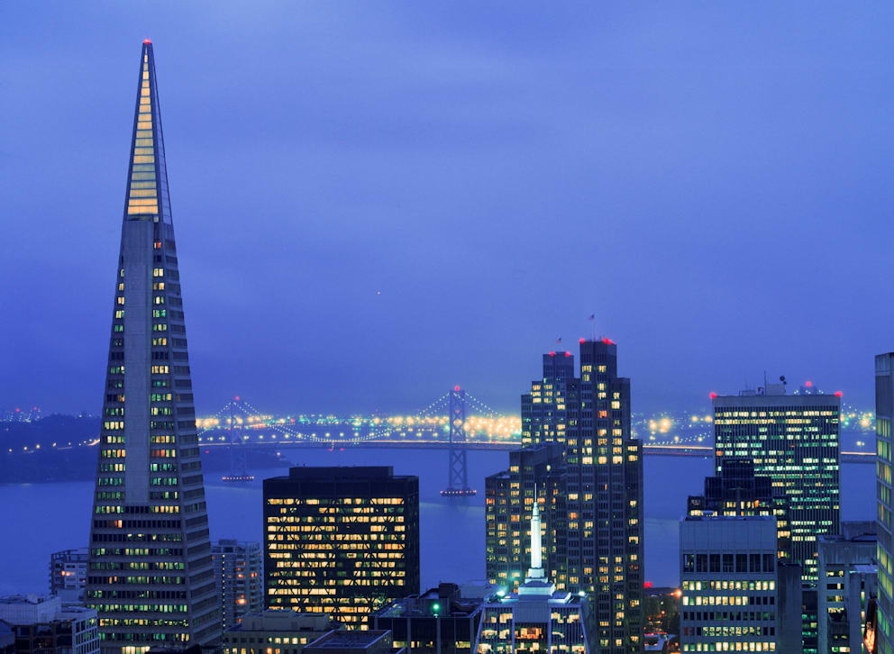 Transamerica Pyramid in San Francisco, one of the BVK's troubled investments