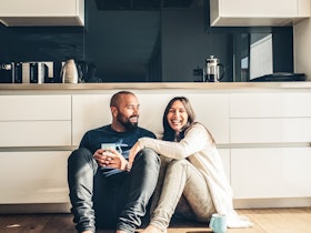A person looking at a house