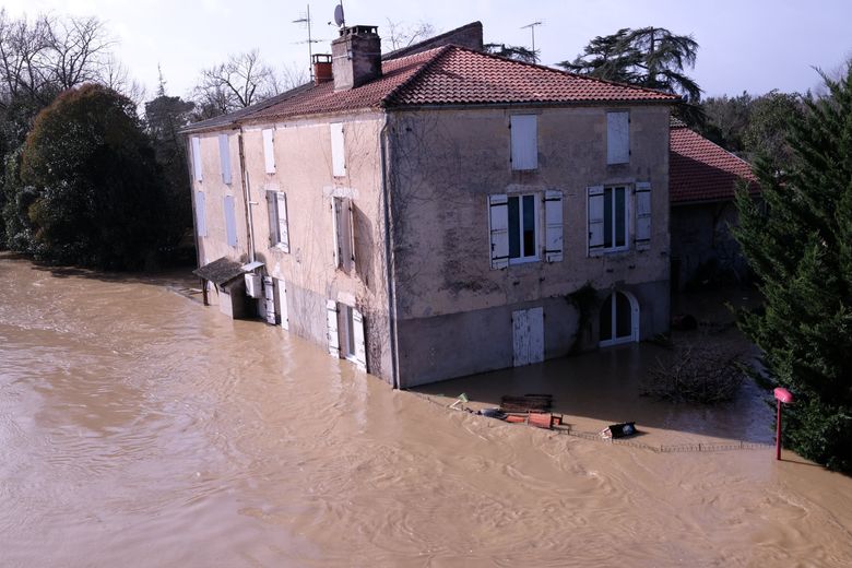 Map showing insurance cost increases in Southwest France