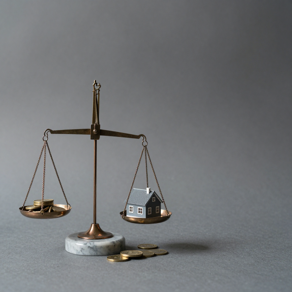 Financial spreadsheet displaying mortgage calculations for Dutch divorce home buyout scenario