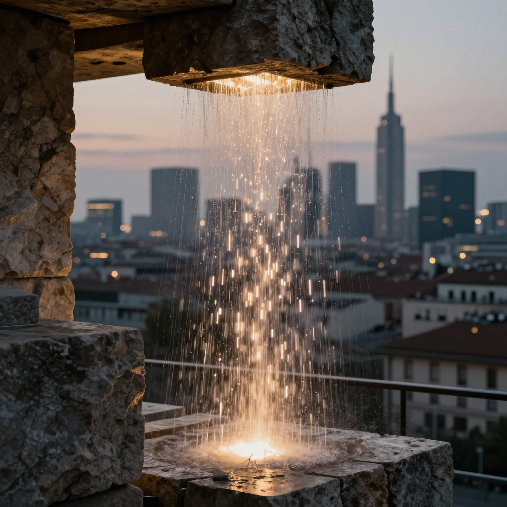 Graphic illustrating the rise of fintech competition against traditional banking models in Italy