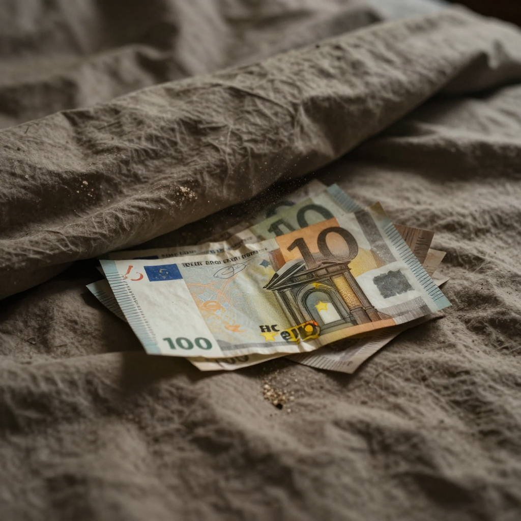 Visual representation of Italian households holding cash reserves in an unstable economy