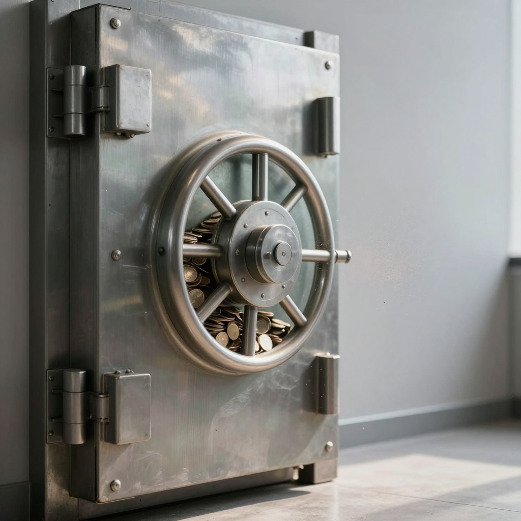 Hand-drawn stack of coins showing partial overlap illustrating pension fund returns versus inflation losses