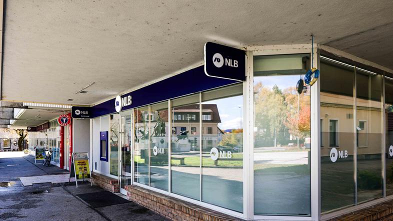NLB branch in Kočevje representing major Slovenian banking institutions