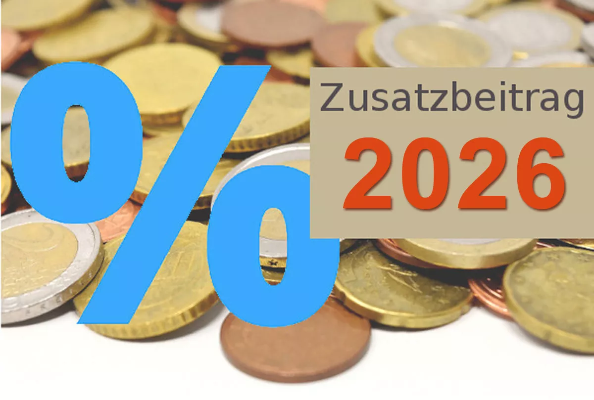 Chart showing health insurance contribution increases across 30+ Krankenkassen for 2026