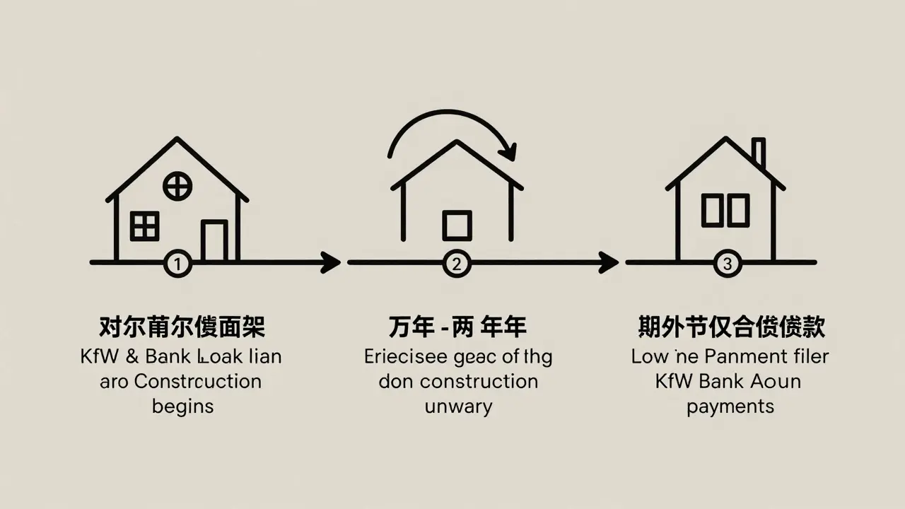 Timeline of renovation with KfW funding phases